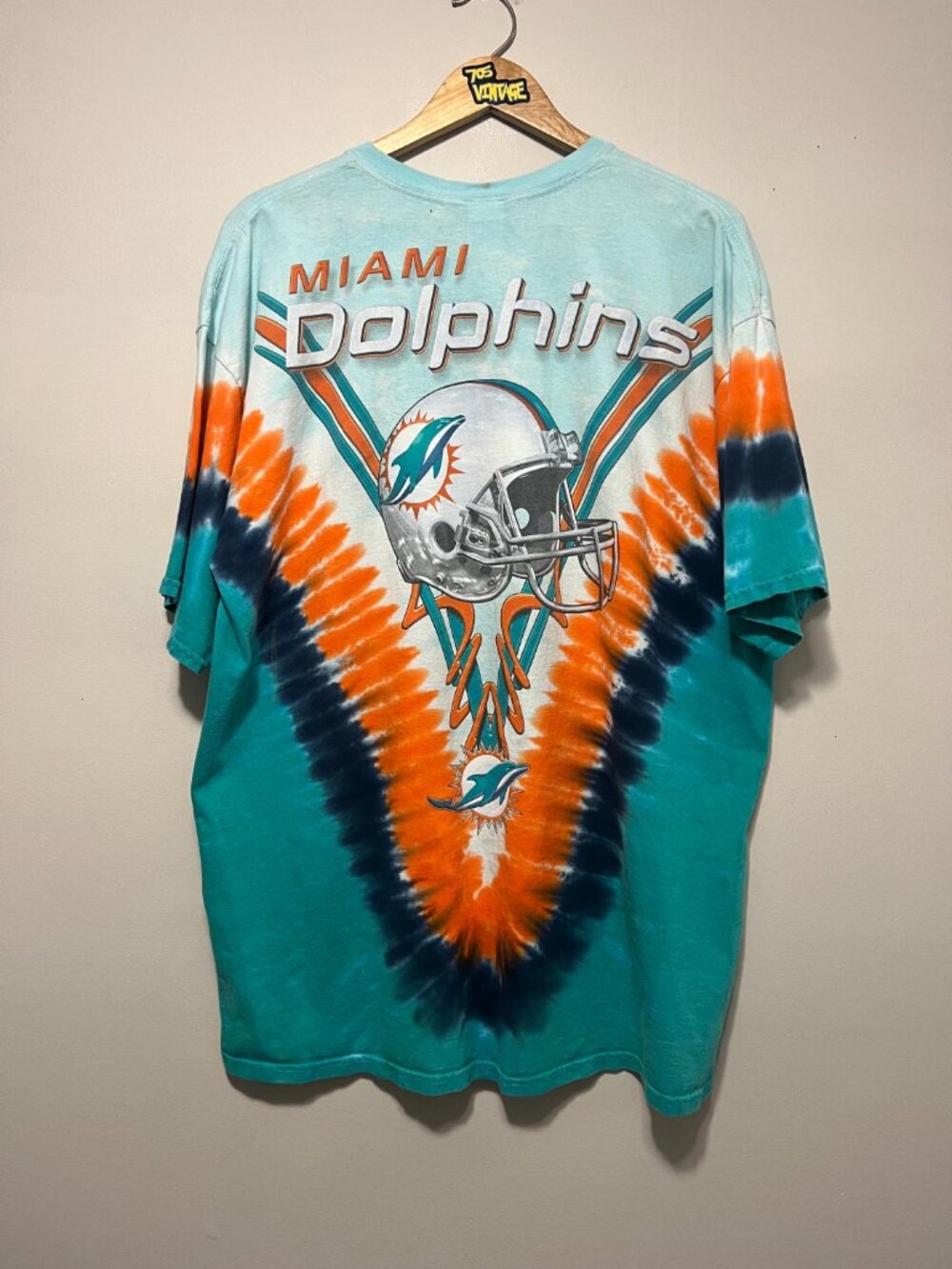 Vintage Miami Dolphins NFL Tye Dye Tshirt - Picture 4 of 6
